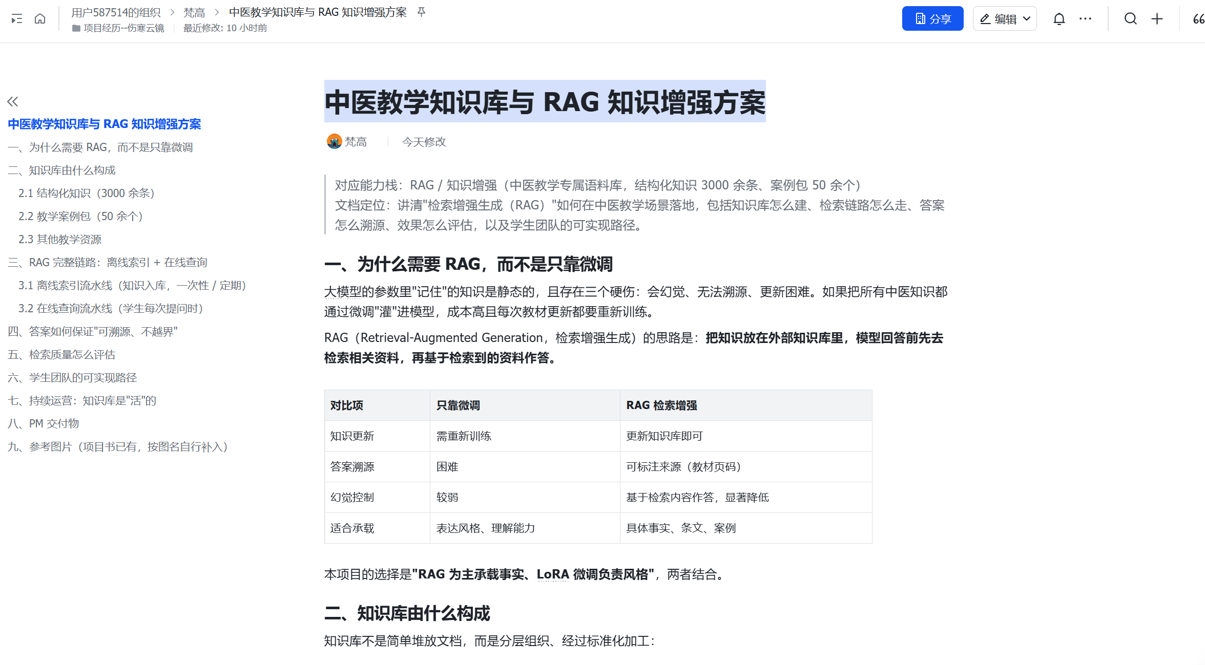 中医教学知识库与 RAG 方案